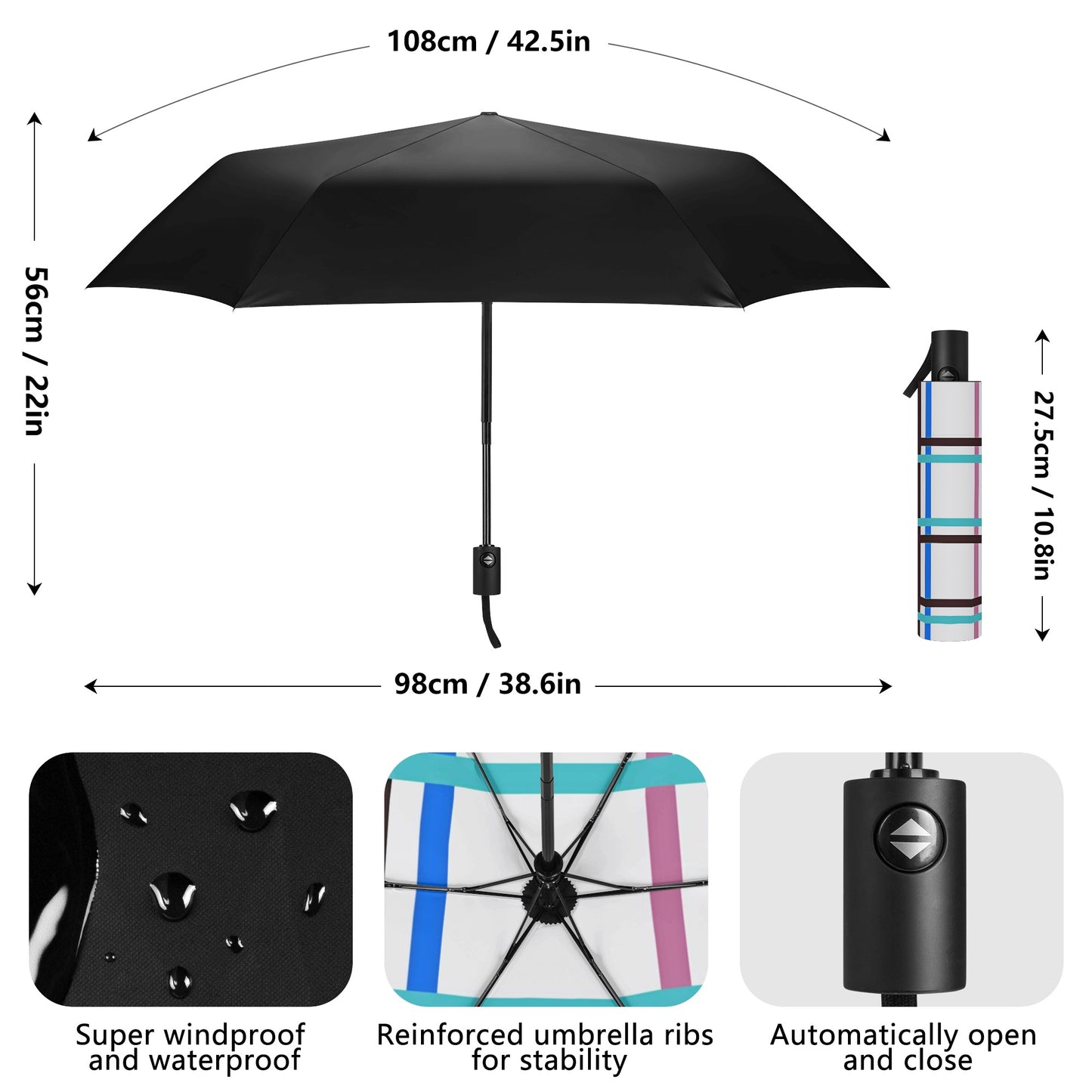 Umbrella - 'Scalpsie, Bute' Tartan | Happy Tartan® - Happy Tartan