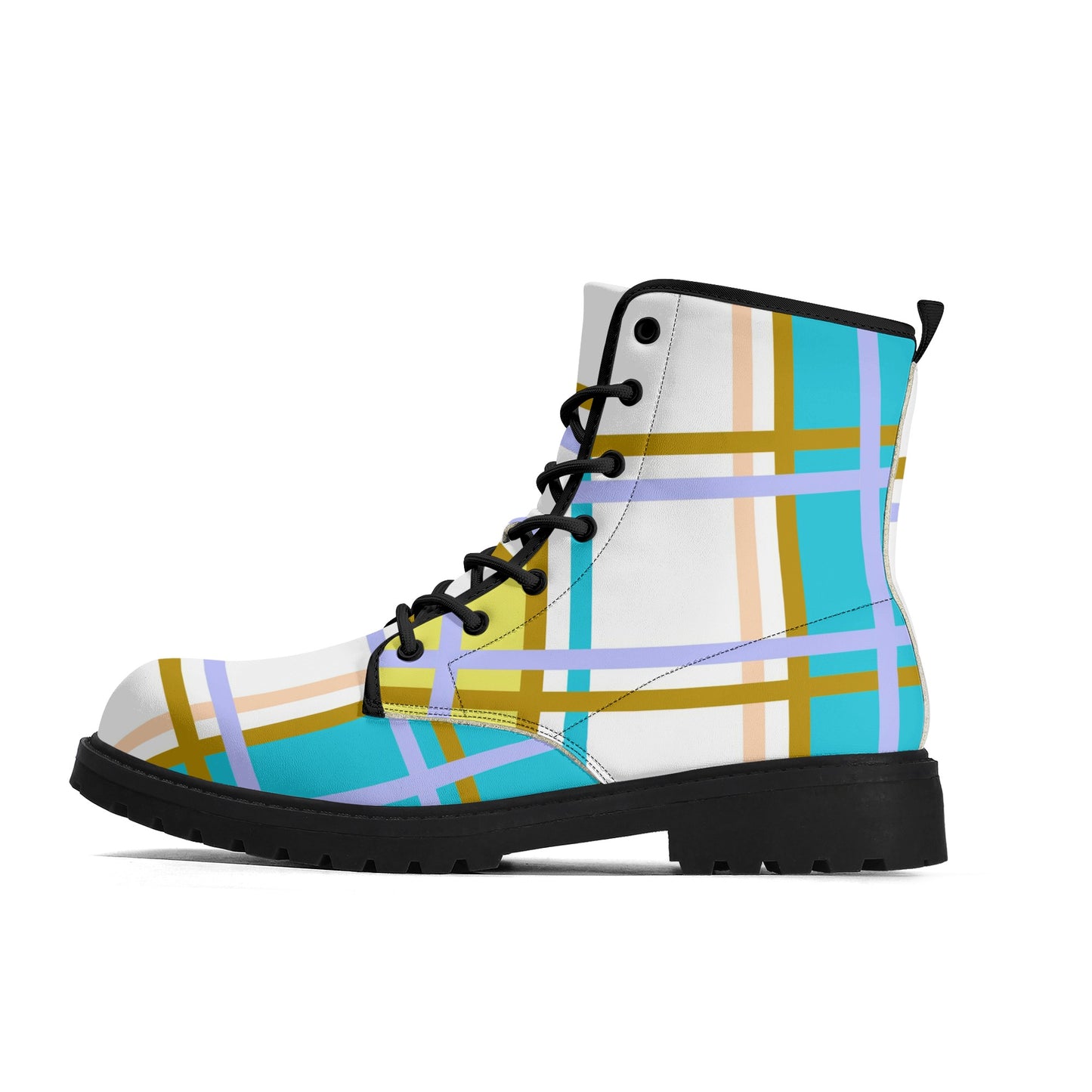 'Kingarth Bay, Bute' Happy Tartan® Leather Boots - Happy Tartan