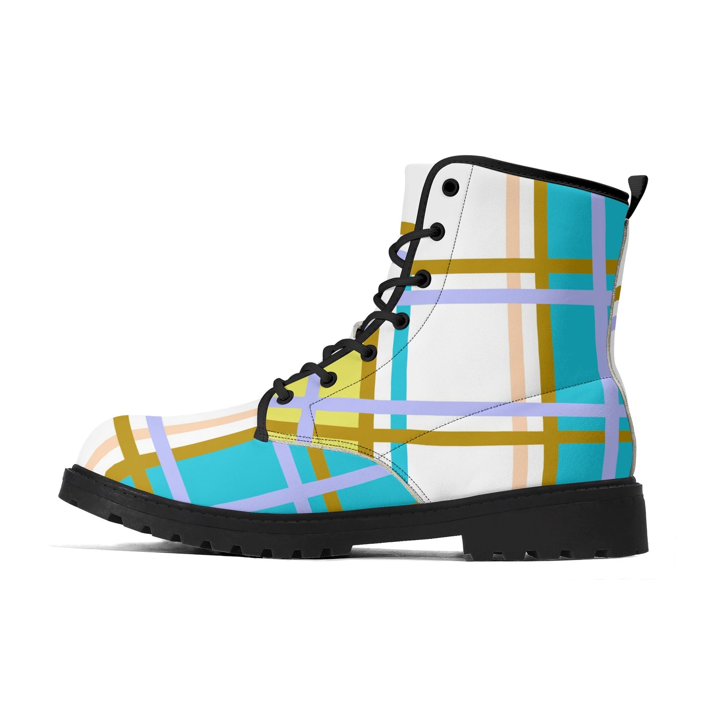 'Kingarth Bay, Bute' Happy Tartan® Leather Boots - Happy Tartan