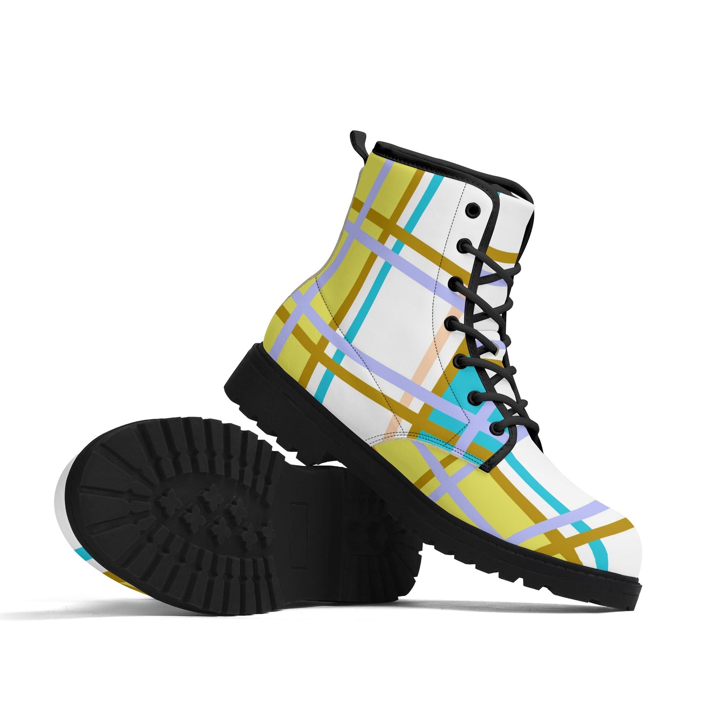 'Kingarth Bay, Bute' Happy Tartan® Leather Boots - Happy Tartan