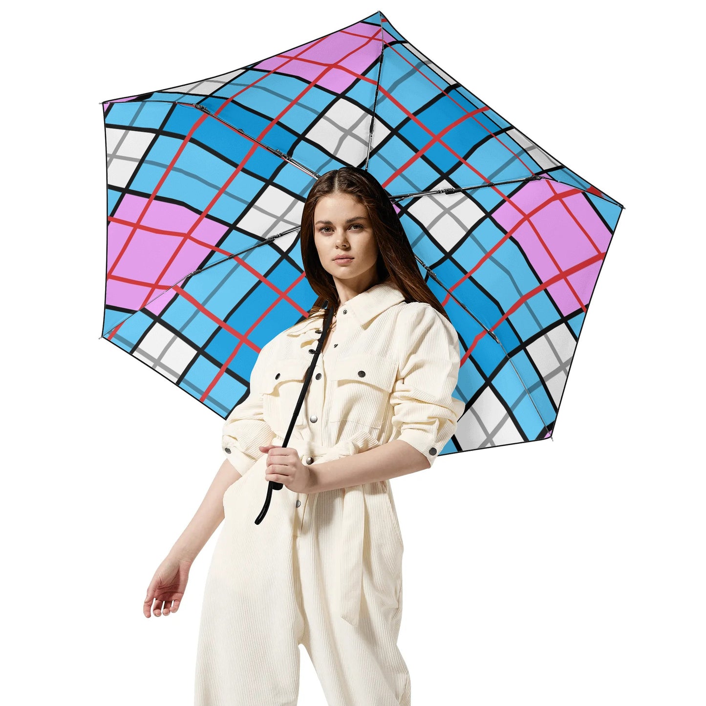 Umbrella - 'Clyde Sky Candy' Tartan | Happy Tartan® - Happy Tartan
