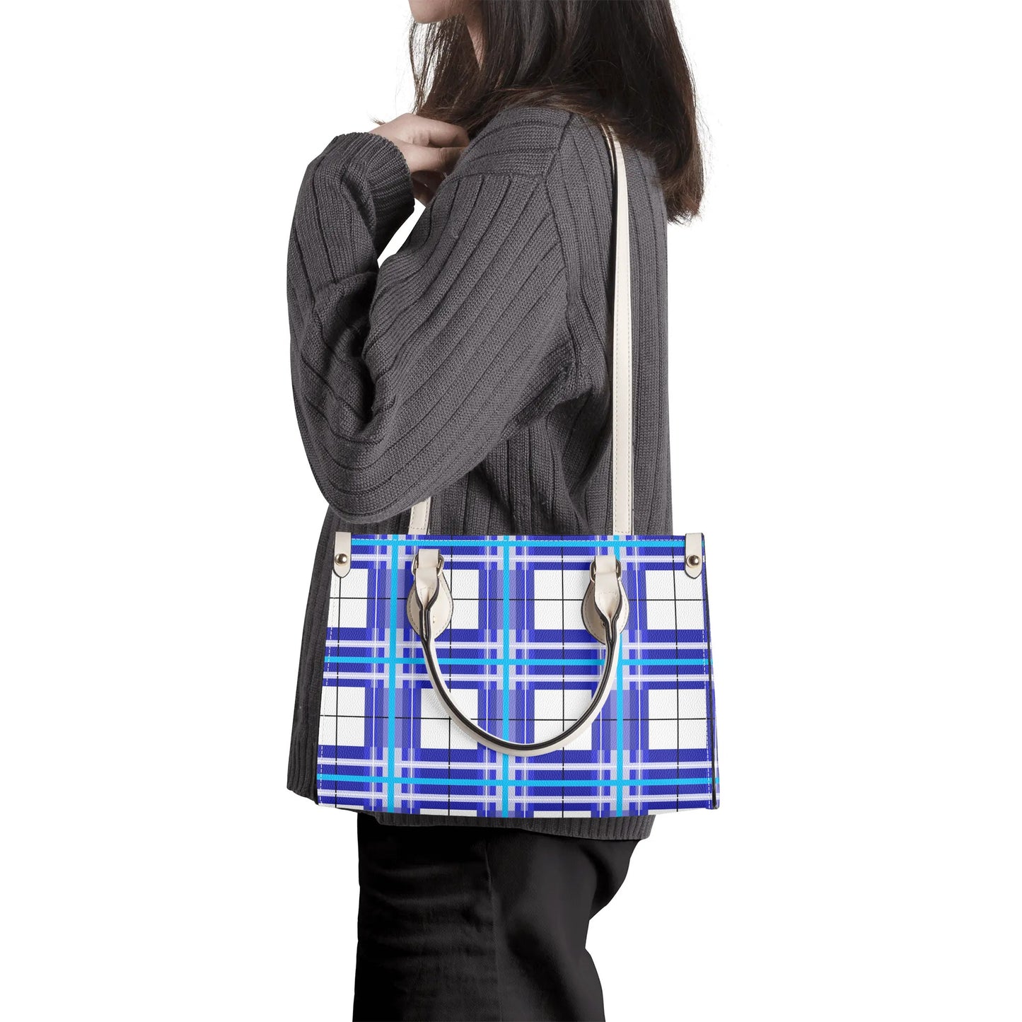 Tartan Handbag – 'Cumbrae Sky' | Happy Tartan® - Happy Tartan