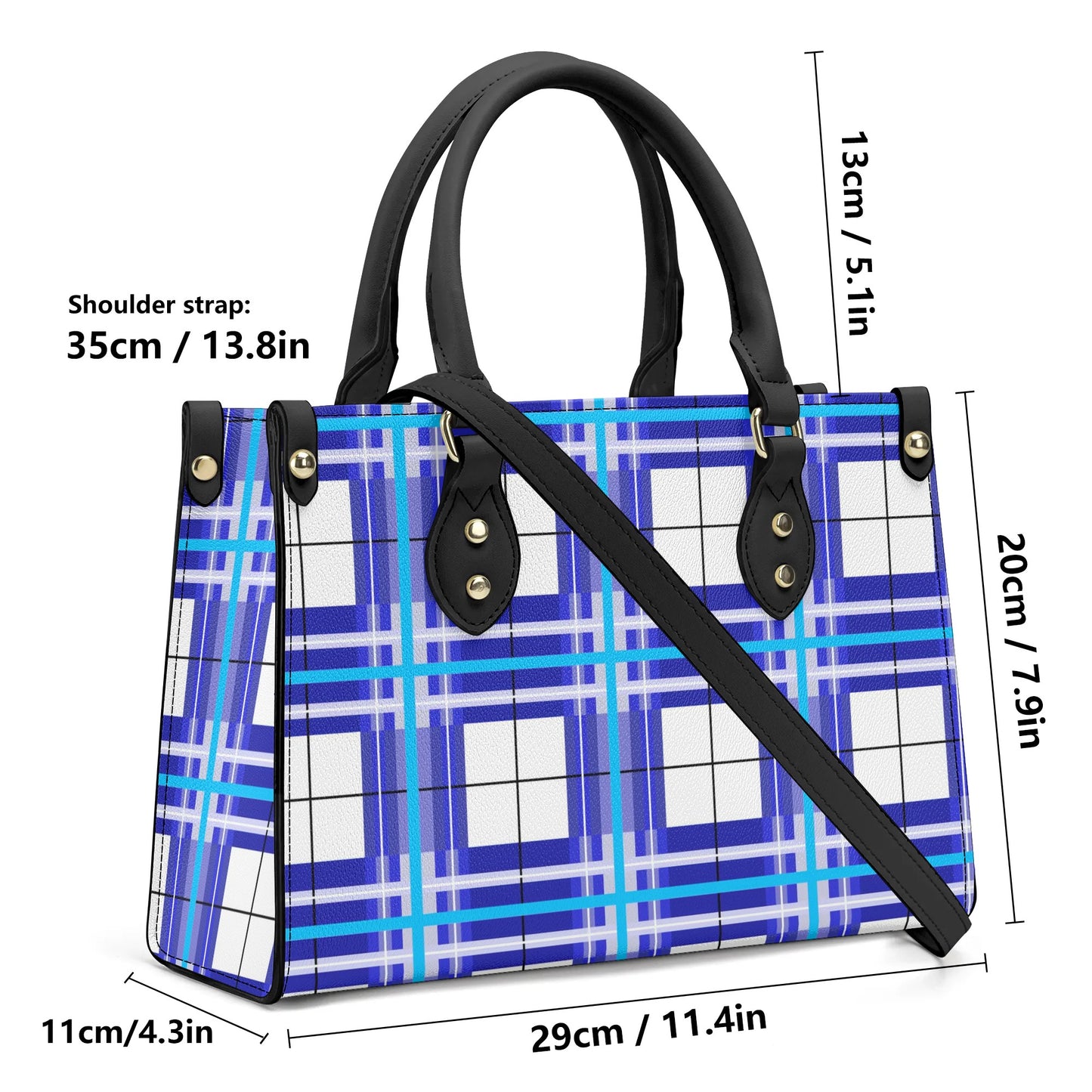 Tartan Handbag – 'Cumbrae Sky' | Happy Tartan® - Happy Tartan