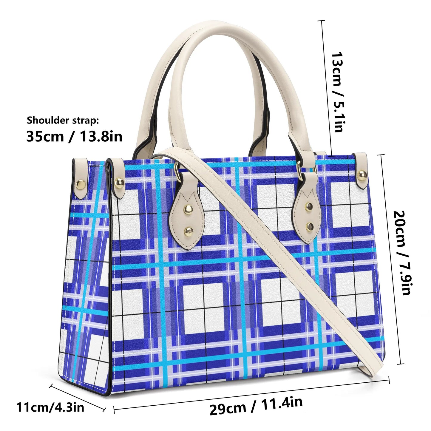 Tartan Handbag – 'Cumbrae Sky' | Happy Tartan® - Happy Tartan