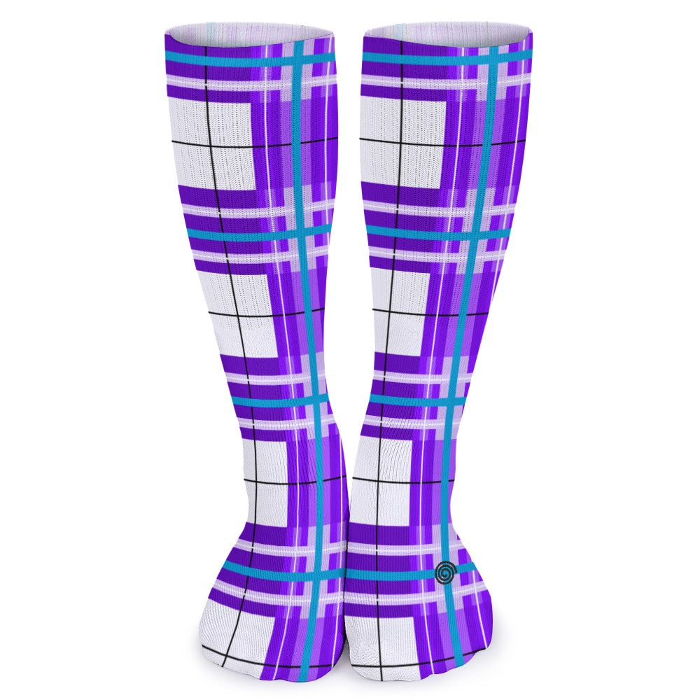 Kids Knee-Length Tartan Socks (5 Pairs) – 'Gigha Sky' | Happy Tartan® - Happy Tartan