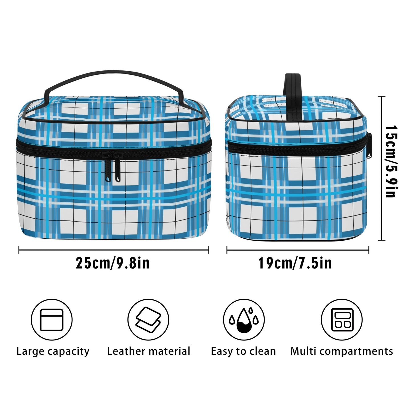 Tartan Cosmetic Case – 'Jura Sky' | Happy Tartan® - Happy Tartan