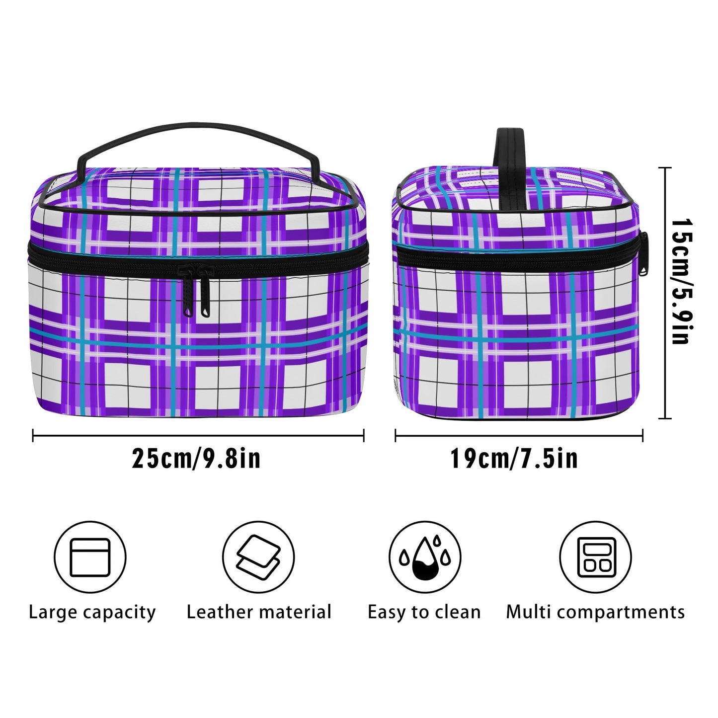 Tartan Cosmetic Case – 'Gigha Sky' | Happy Tartan® - Happy Tartan