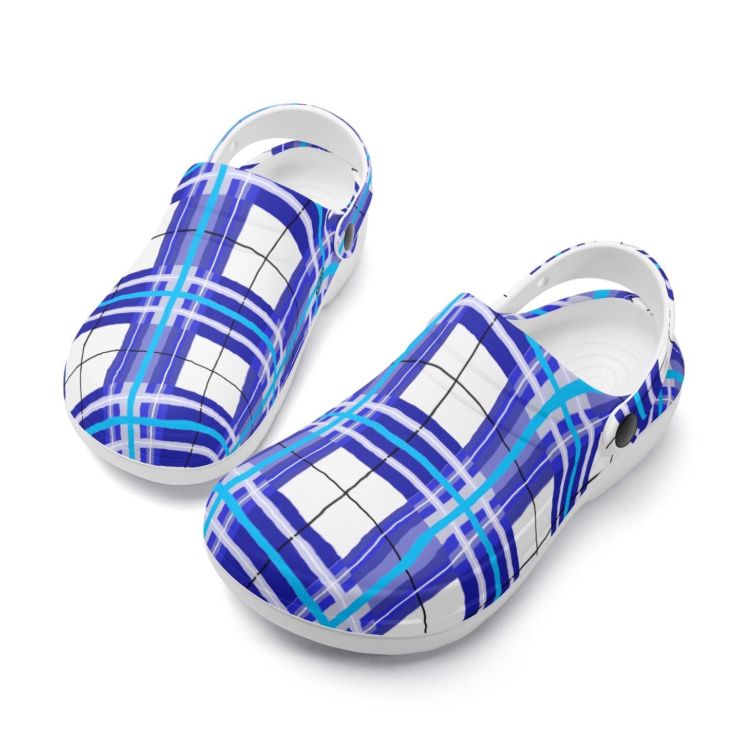 ✨'Cumbrae' Happy Tartan® Adult Soft Nurse Clogs with no holes✨ - Happy Tartan