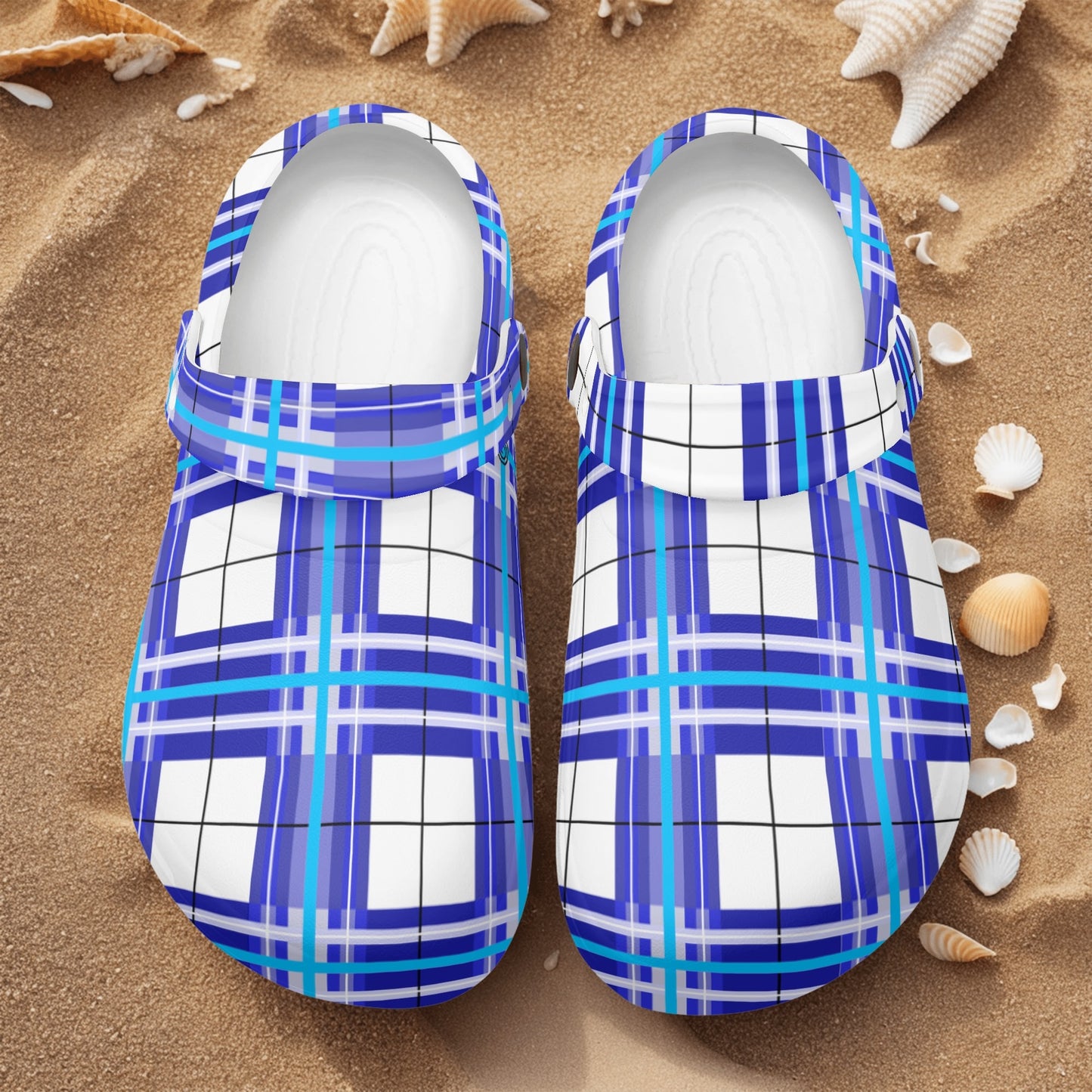 ✨'Cumbrae' Happy Tartan® Adult Soft Nurse Clogs with no holes✨ - Happy Tartan