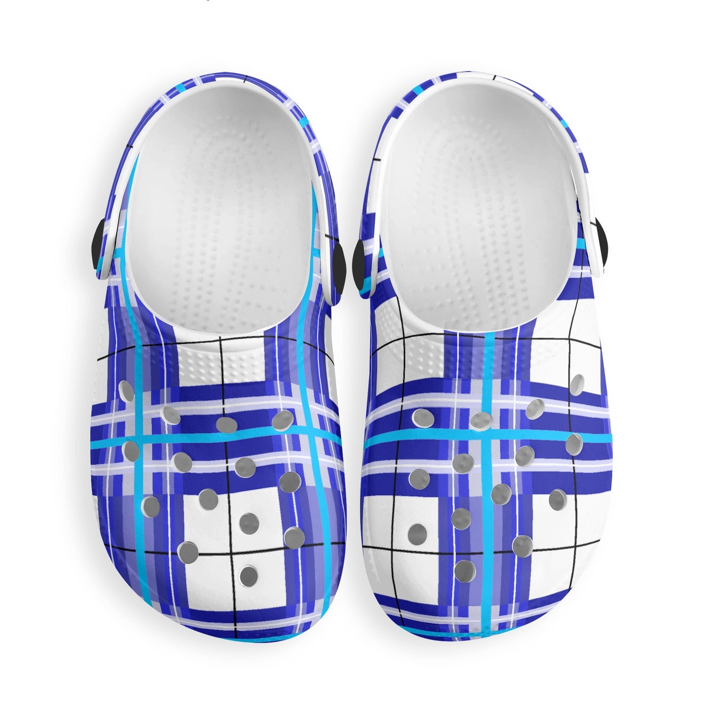 Kids Tartan Clogs – 'Cumbrae Sky, Bute' Happy Feet | Happy Tartan® - Happy Tartan