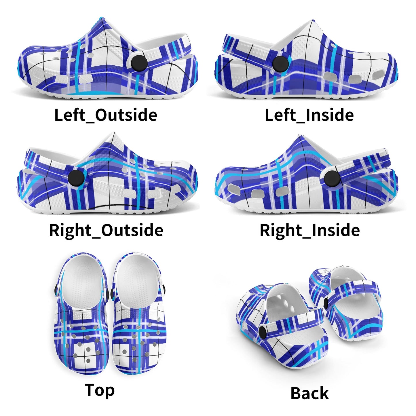 Kids Tartan Clogs – 'Cumbrae Sky, Bute' Happy Feet | Happy Tartan® - Happy Tartan