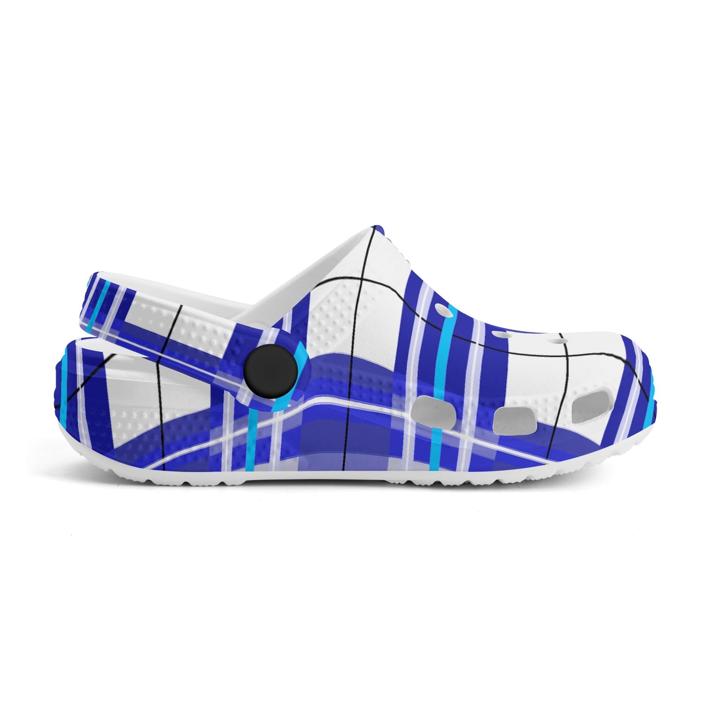 Kids Tartan Clogs – 'Cumbrae Sky, Bute' Happy Feet | Happy Tartan® - Happy Tartan