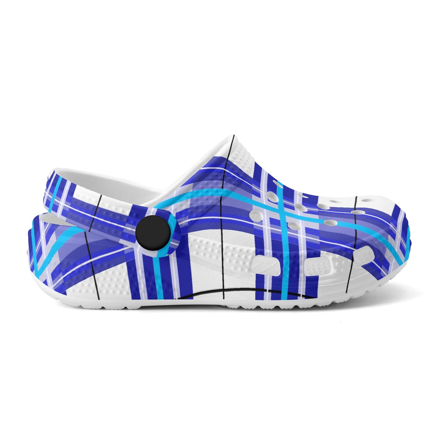 Kids Tartan Clogs – 'Cumbrae Sky, Bute' Happy Feet | Happy Tartan® - Happy Tartan