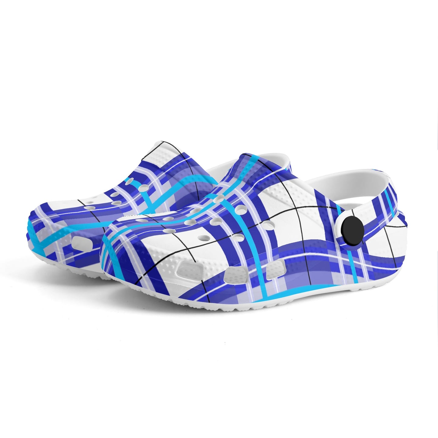 Kids Tartan Clogs – 'Cumbrae Sky, Bute' Happy Feet | Happy Tartan® - Happy Tartan