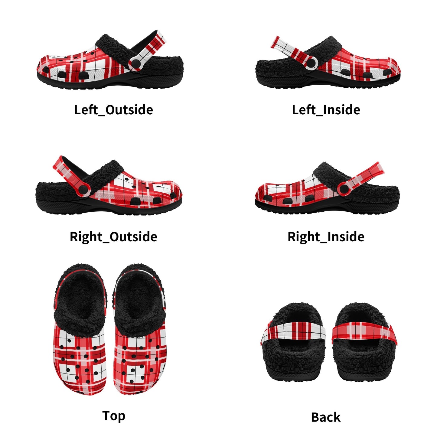✨'Mull Sky' Happy Tartan® Adult Clogs With Black Fleece Fur Lining✨ - Happy Tartan