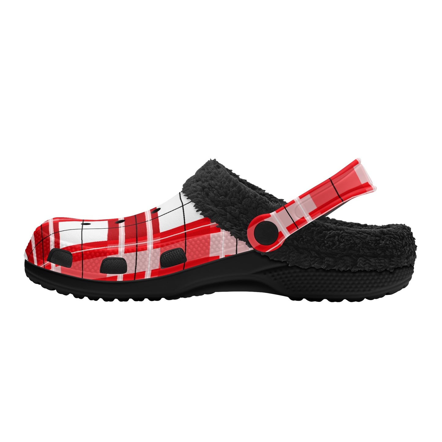 ✨'Mull Sky' Happy Tartan® Adult Clogs With Black Fleece Fur Lining✨ - Happy Tartan