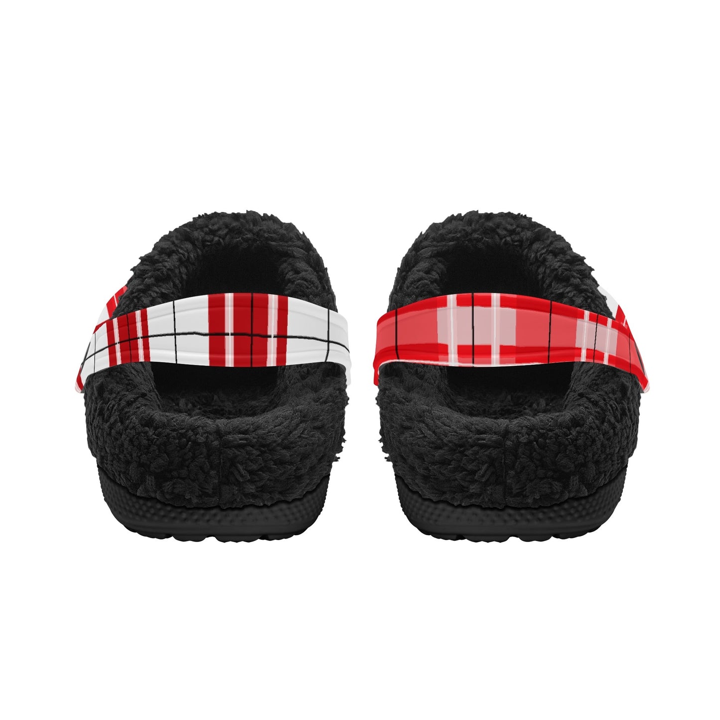 ✨'Mull Sky' Happy Tartan® Adult Clogs With Black Fleece Fur Lining✨ - Happy Tartan