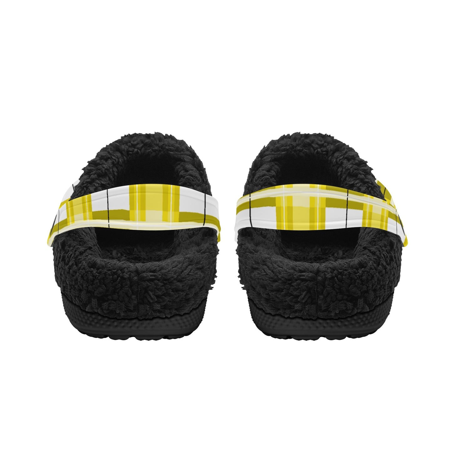✨'Staffa Sky' Happy Tartan® Adult Clogs With Black Fleece Fur Lining✨ - Happy Tartan