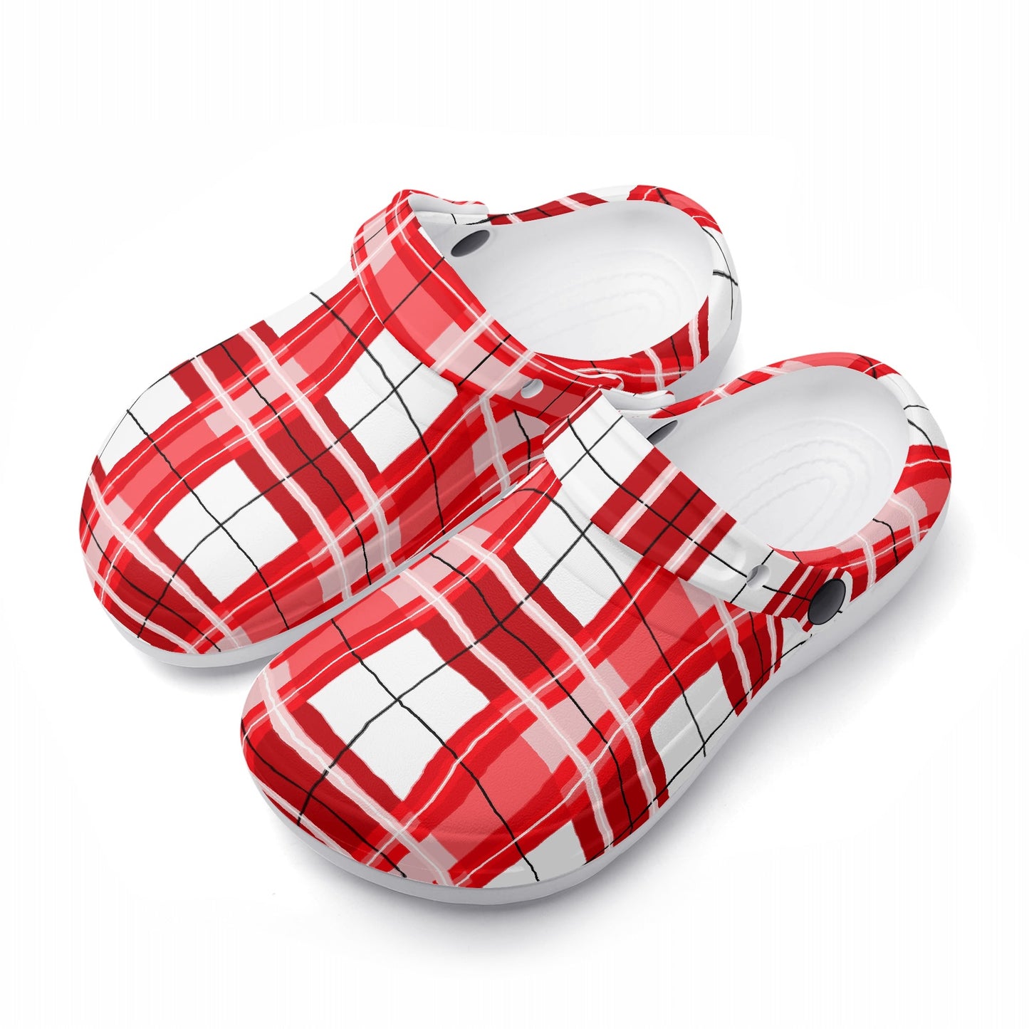 ✨'Mull Sky' Happy Tartan® Adult Soft Clog Nurses with no holes✨ - Happy Tartan