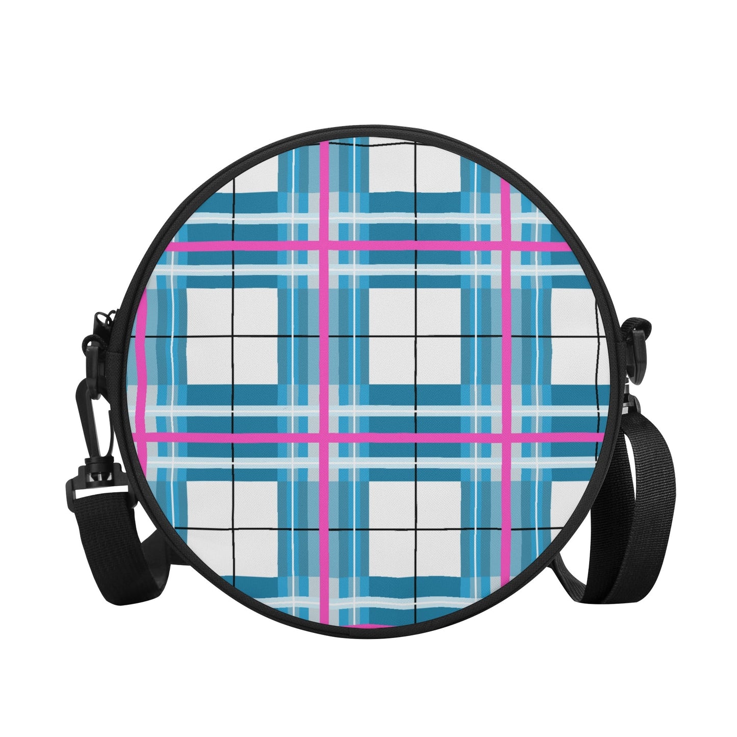 ✨'Bute Sky' Happy Tartan® Round Bag✨ - Happy Tartan