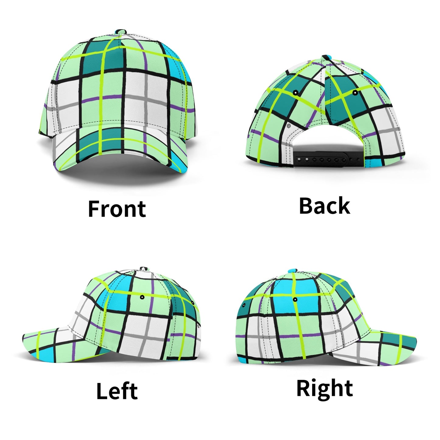 Tartan Baseball Cap – 'Clyde Sky Green' | Happy Tartan® - Happy Tartan