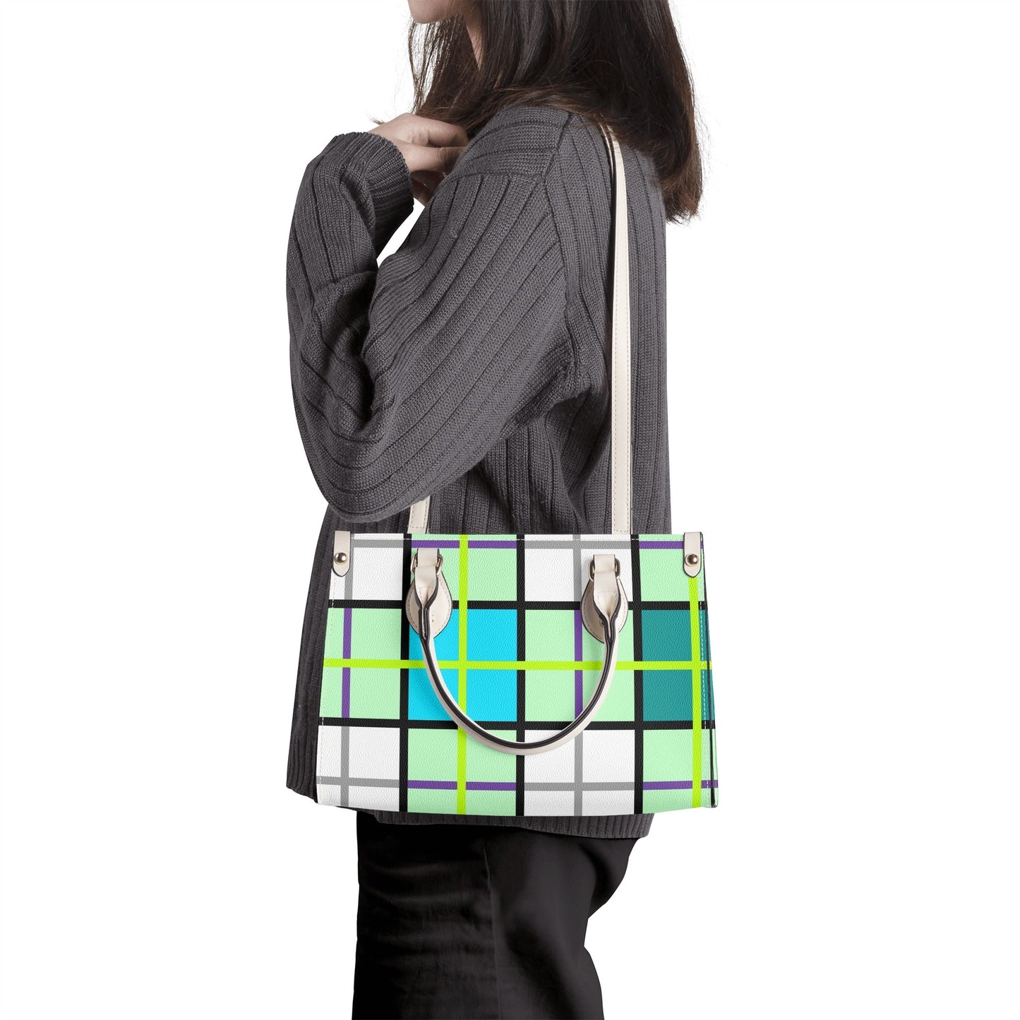 'Clyde Sky Green' Happy Tartan® Handbag