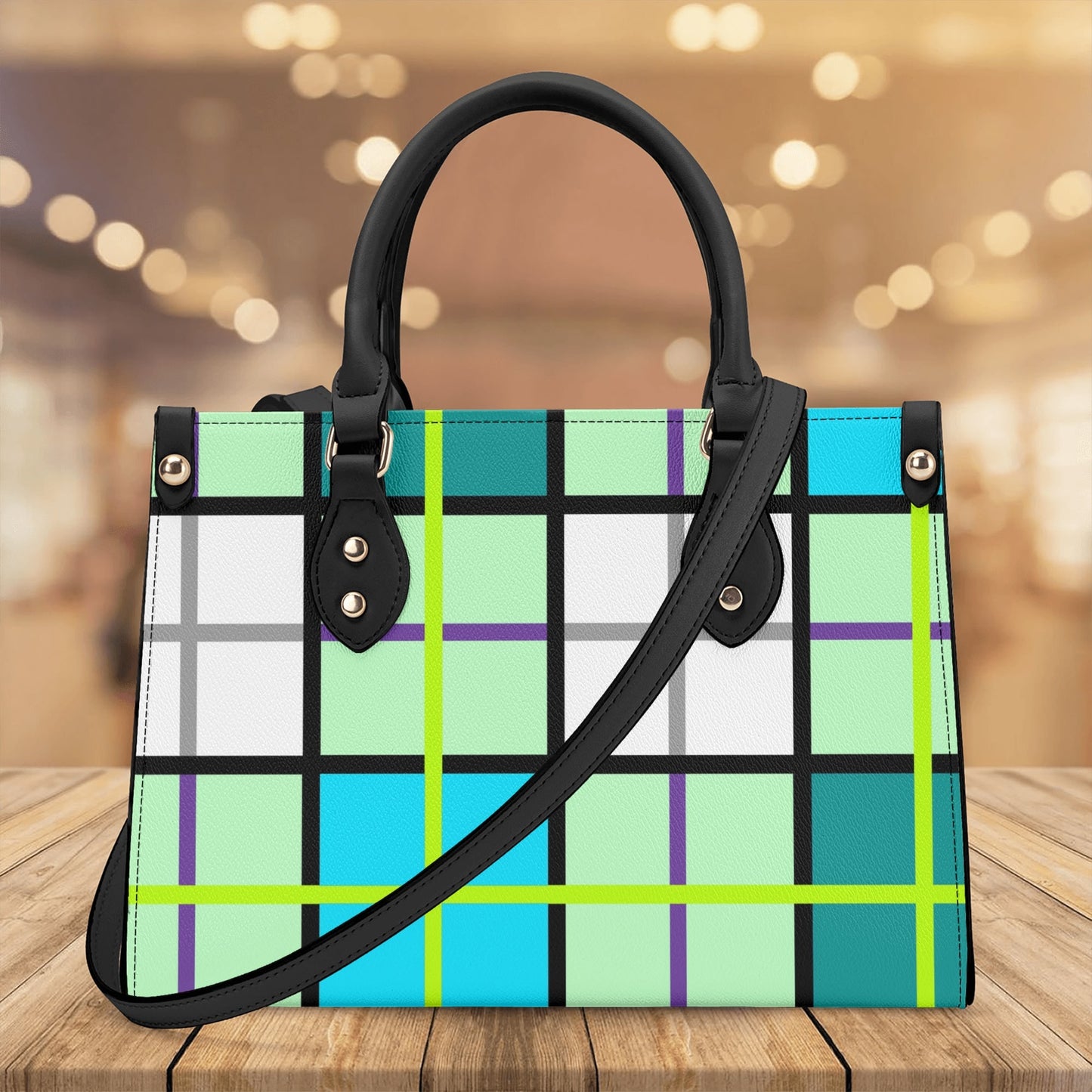 'Clyde Sky Green' Happy Tartan® Handbag