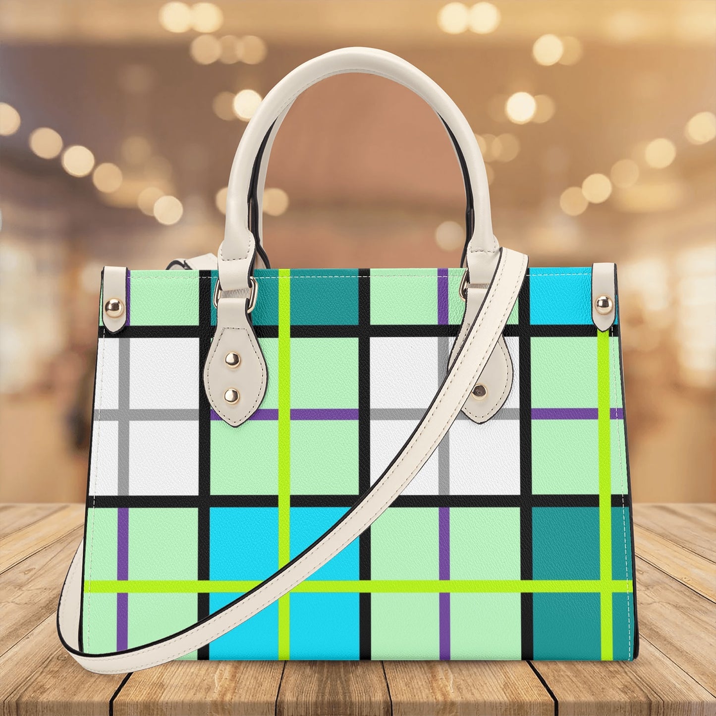 'Clyde Sky Green' Happy Tartan® Handbag