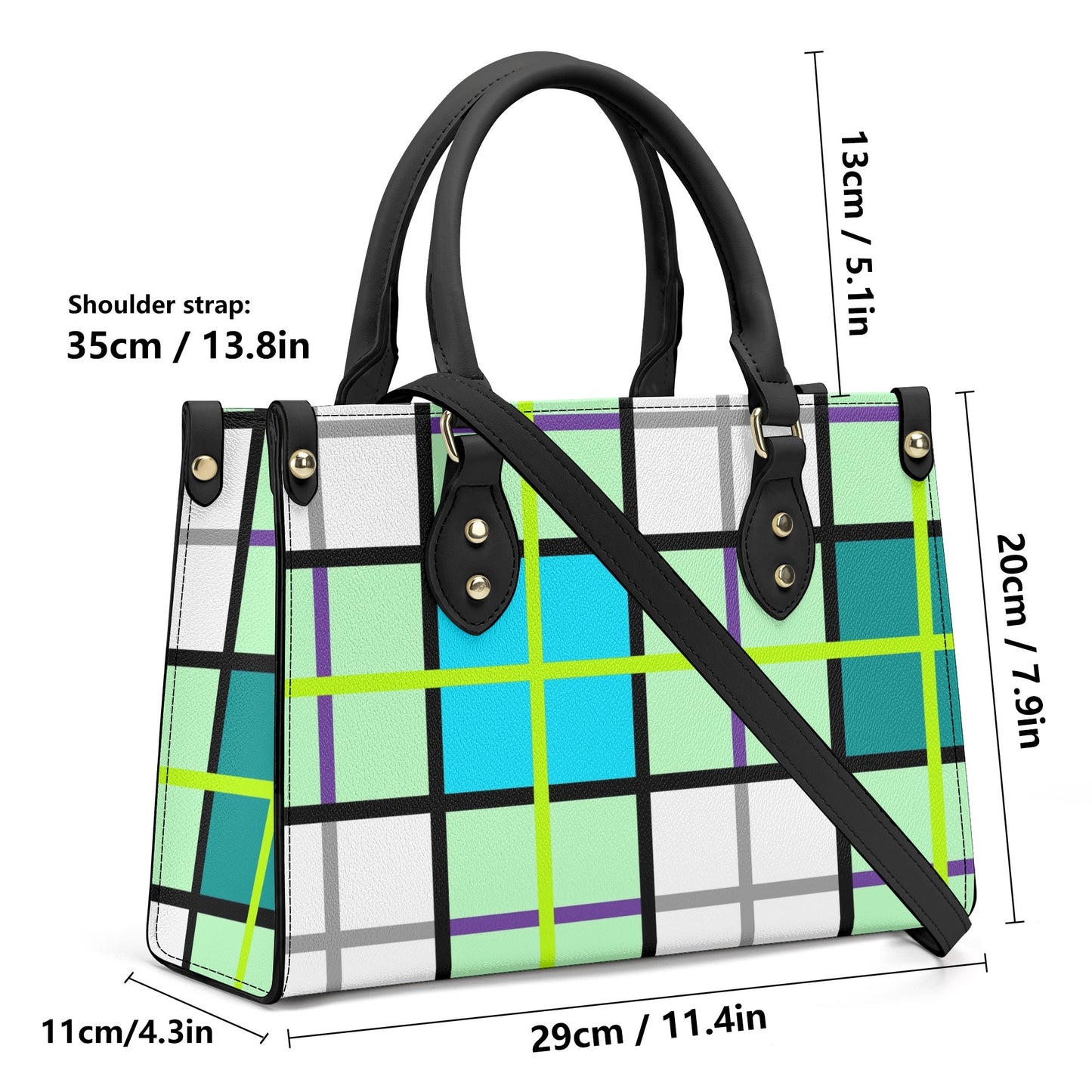 'Clyde Sky Green' Happy Tartan® Handbag