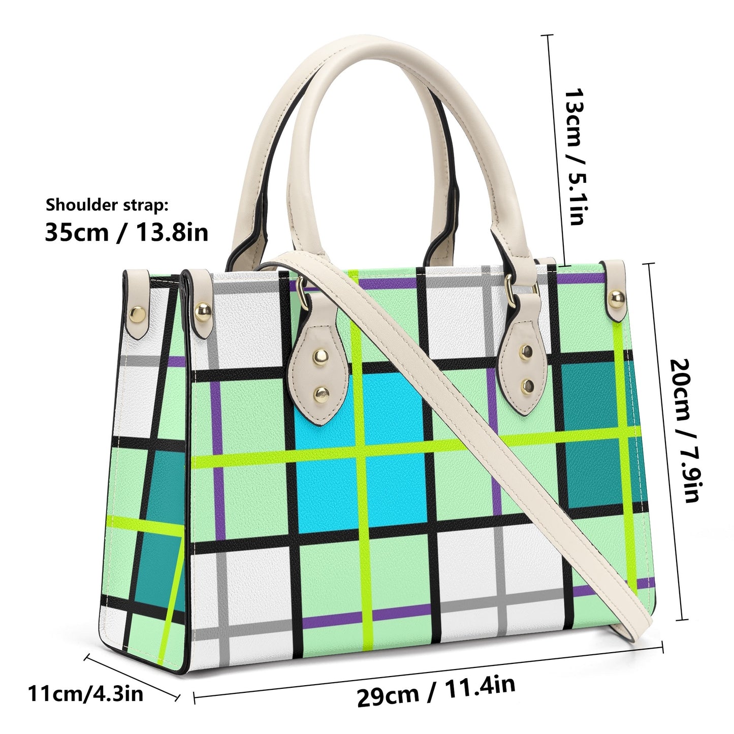 'Clyde Sky Green' Happy Tartan® Handbag