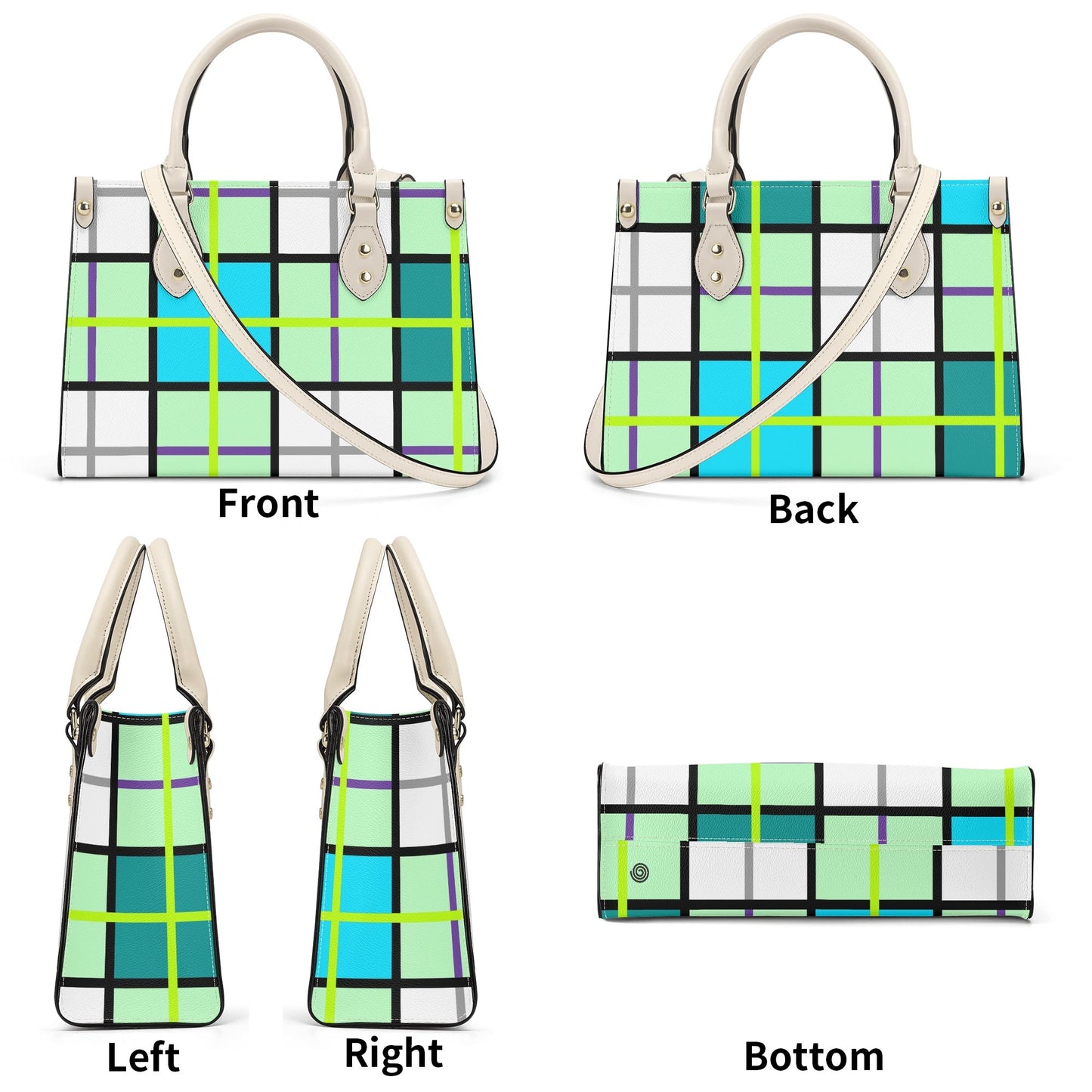 'Clyde Sky Green' Happy Tartan® Handbag