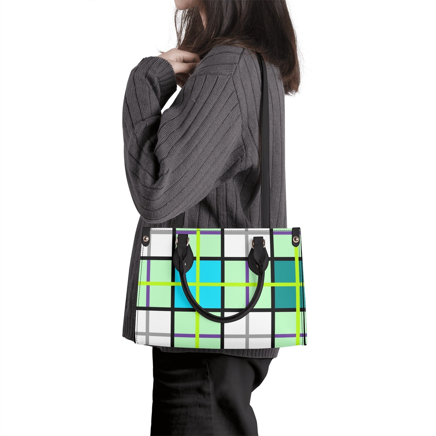 'Clyde Sky Green' Happy Tartan® Handbag