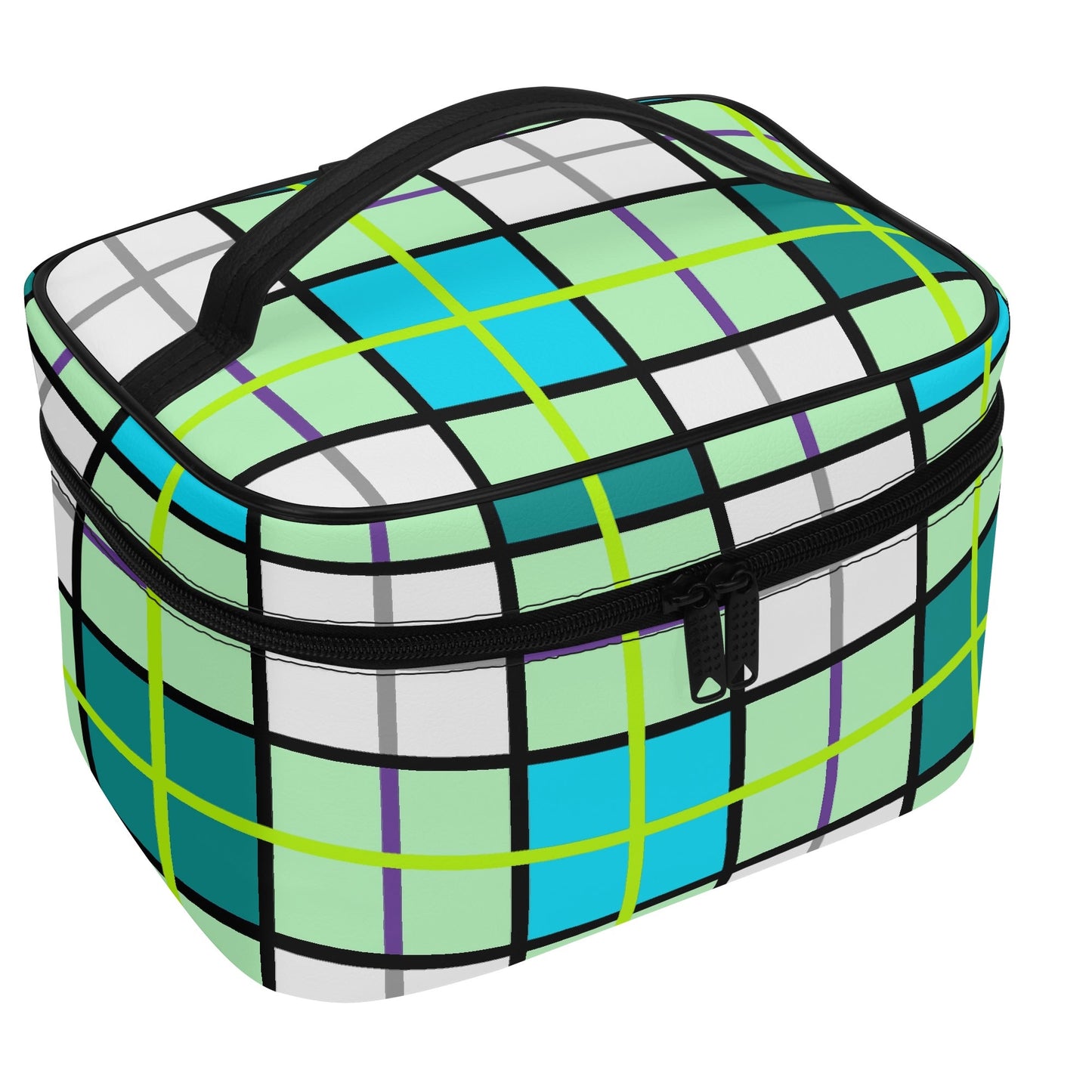 Tartan Cosmetic Case – 'Clyde Sky Green' | Happy Tartan® - Happy Tartan