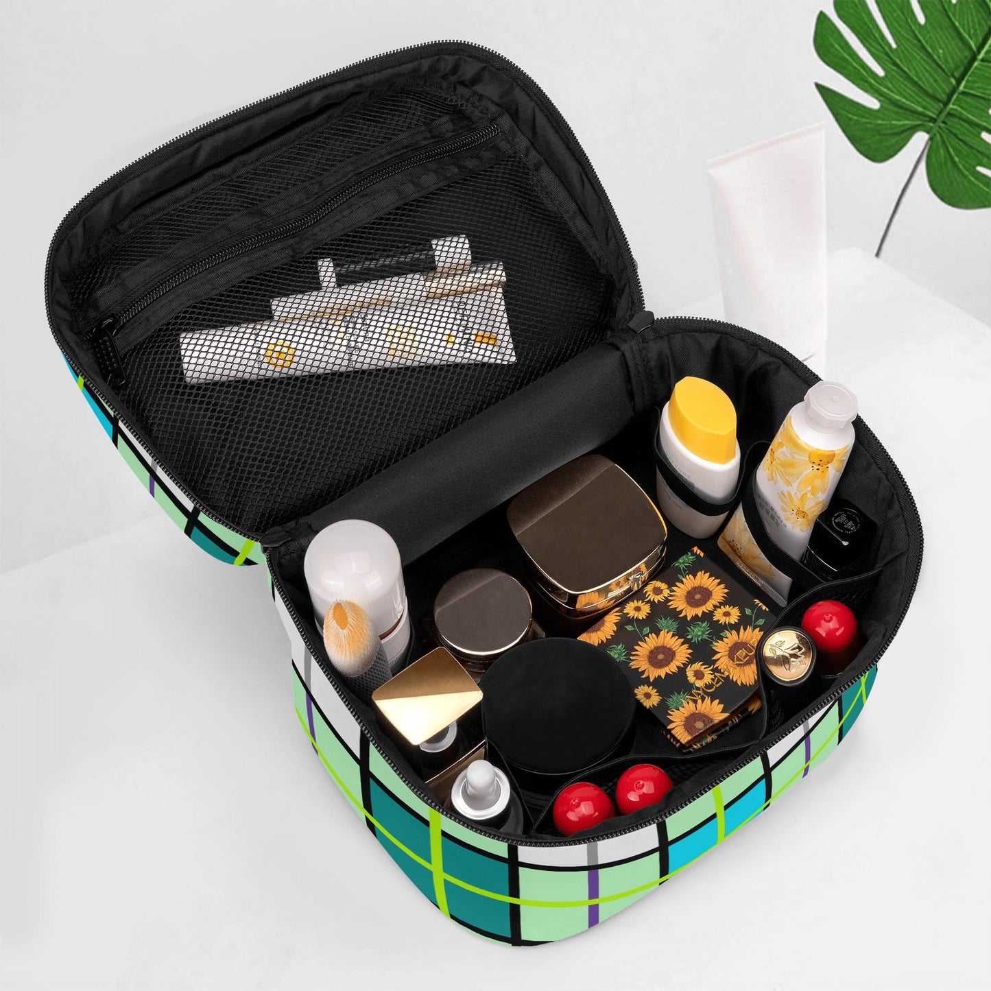 Tartan Cosmetic Case – 'Clyde Sky Green' | Happy Tartan® - Happy Tartan