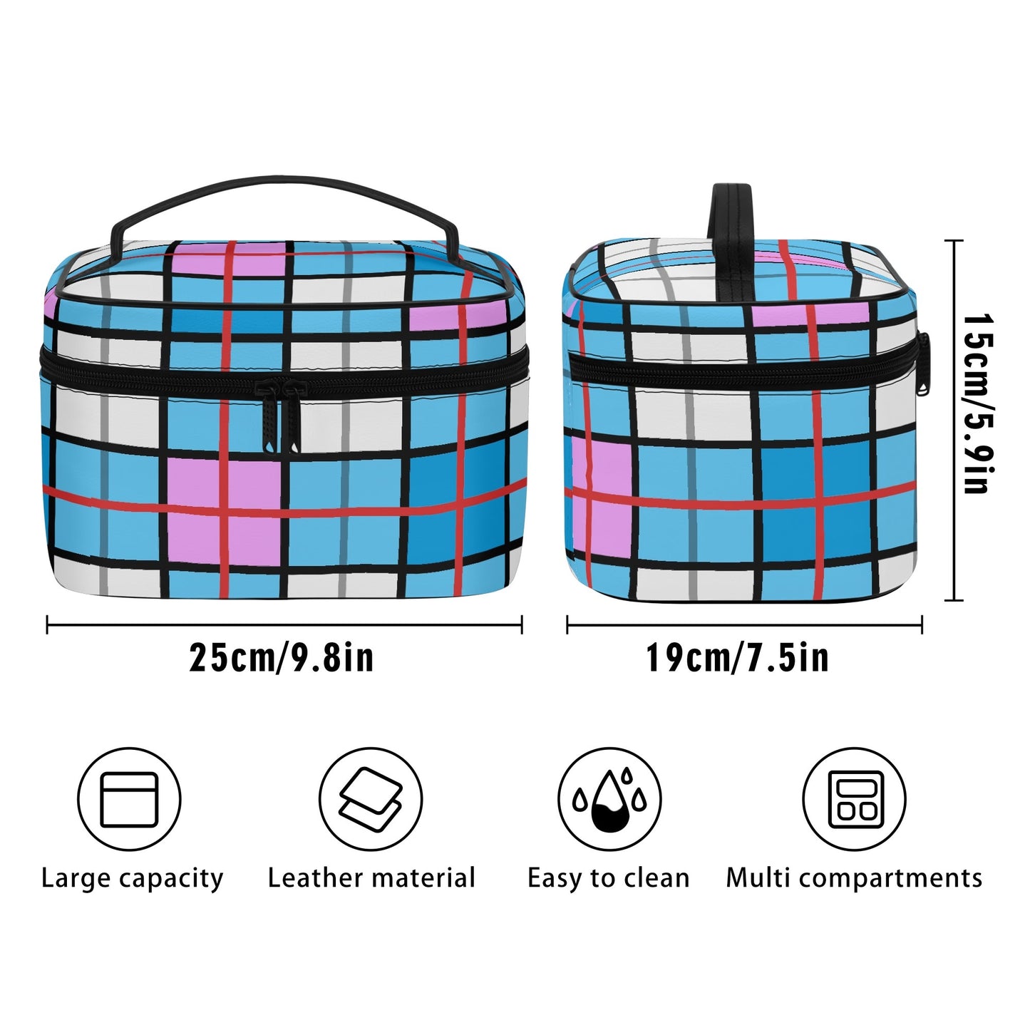 Tartan Cosmetic Case – 'Clyde Sky Candy' | Happy Tartan® - Happy Tartan