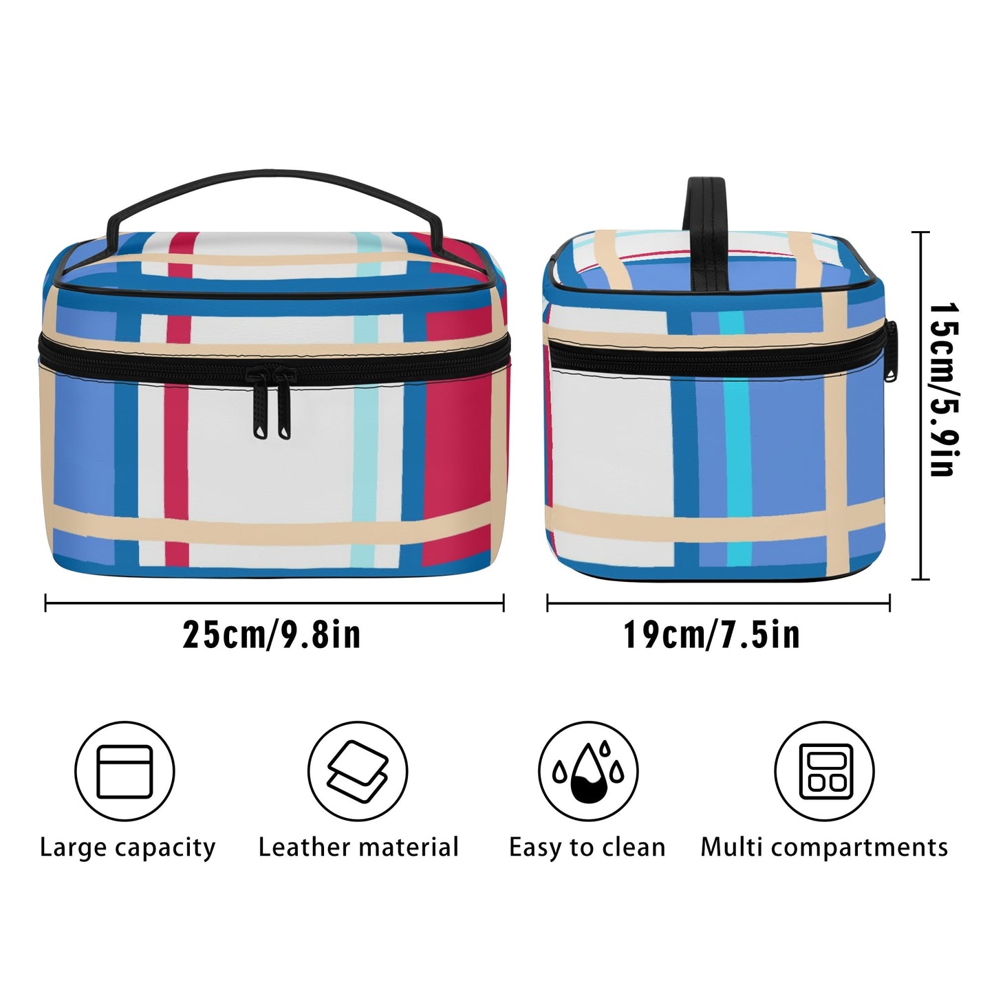 Tartan Cosmetic Case – 'St Ninians Bay, Bute' | Happy Tartan® - Happy Tartan