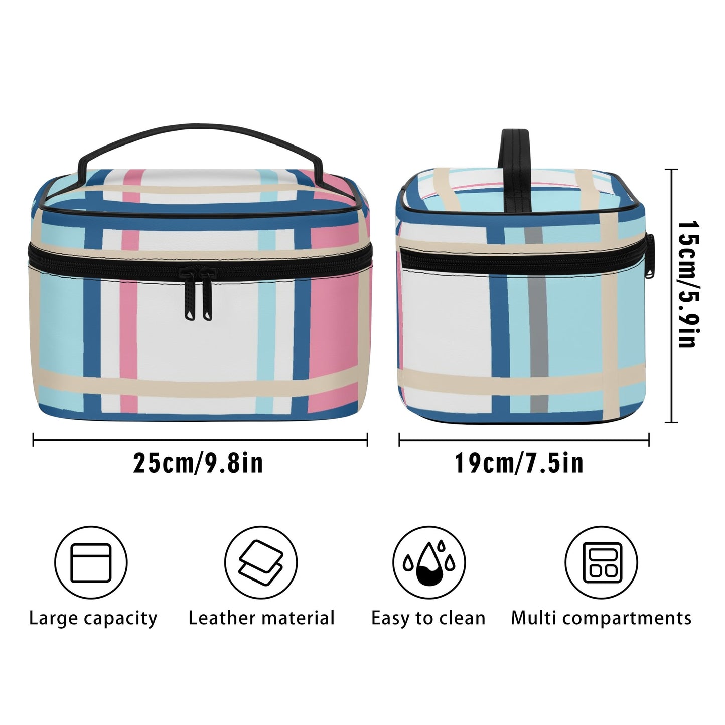 Tartan Cosmetic Case – 'Ettrick Bay, Bute' | Happy Tartan® - Happy Tartan
