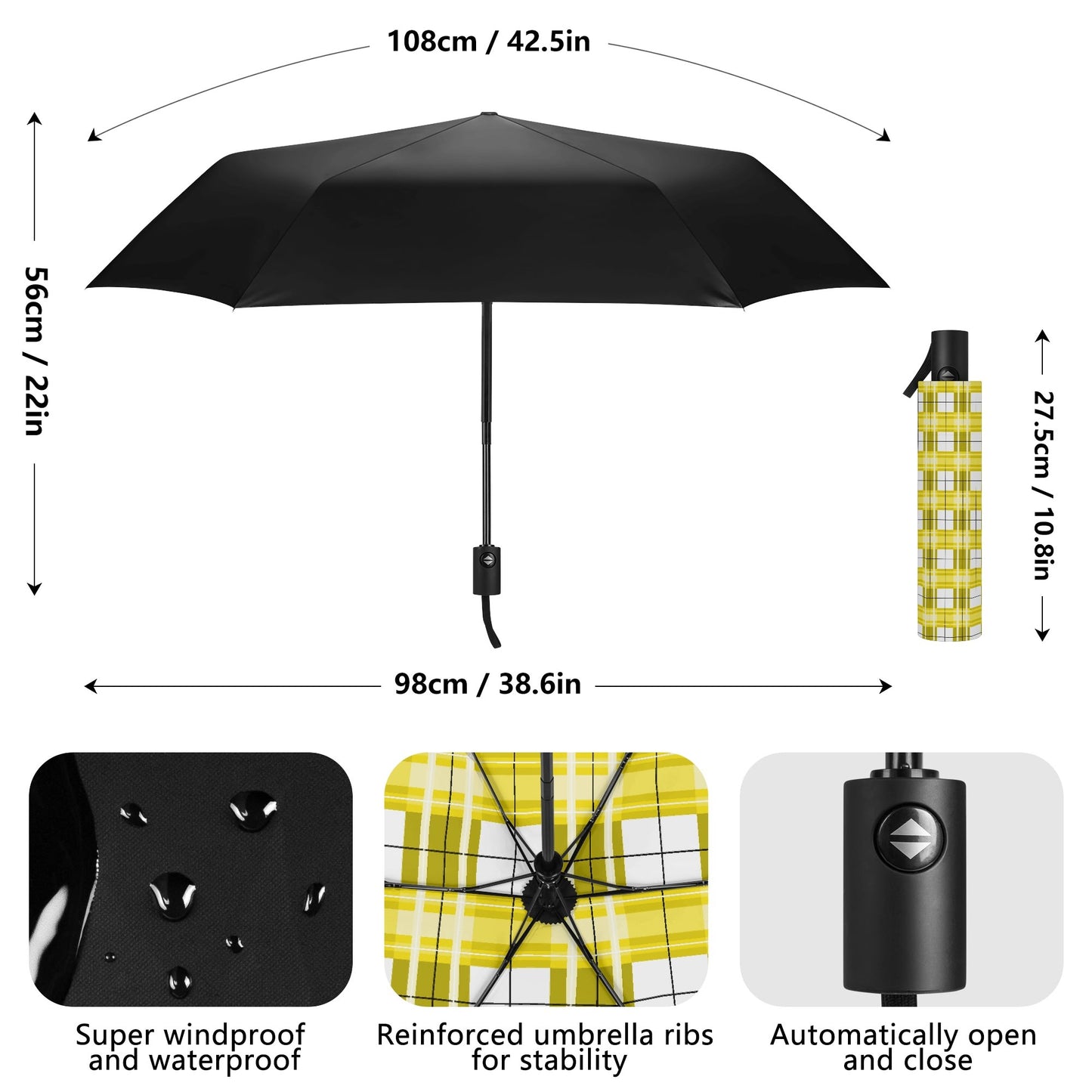 ✨'Staffa Sky' Happy Tartan® Umbrella✨ - Happy Tartan