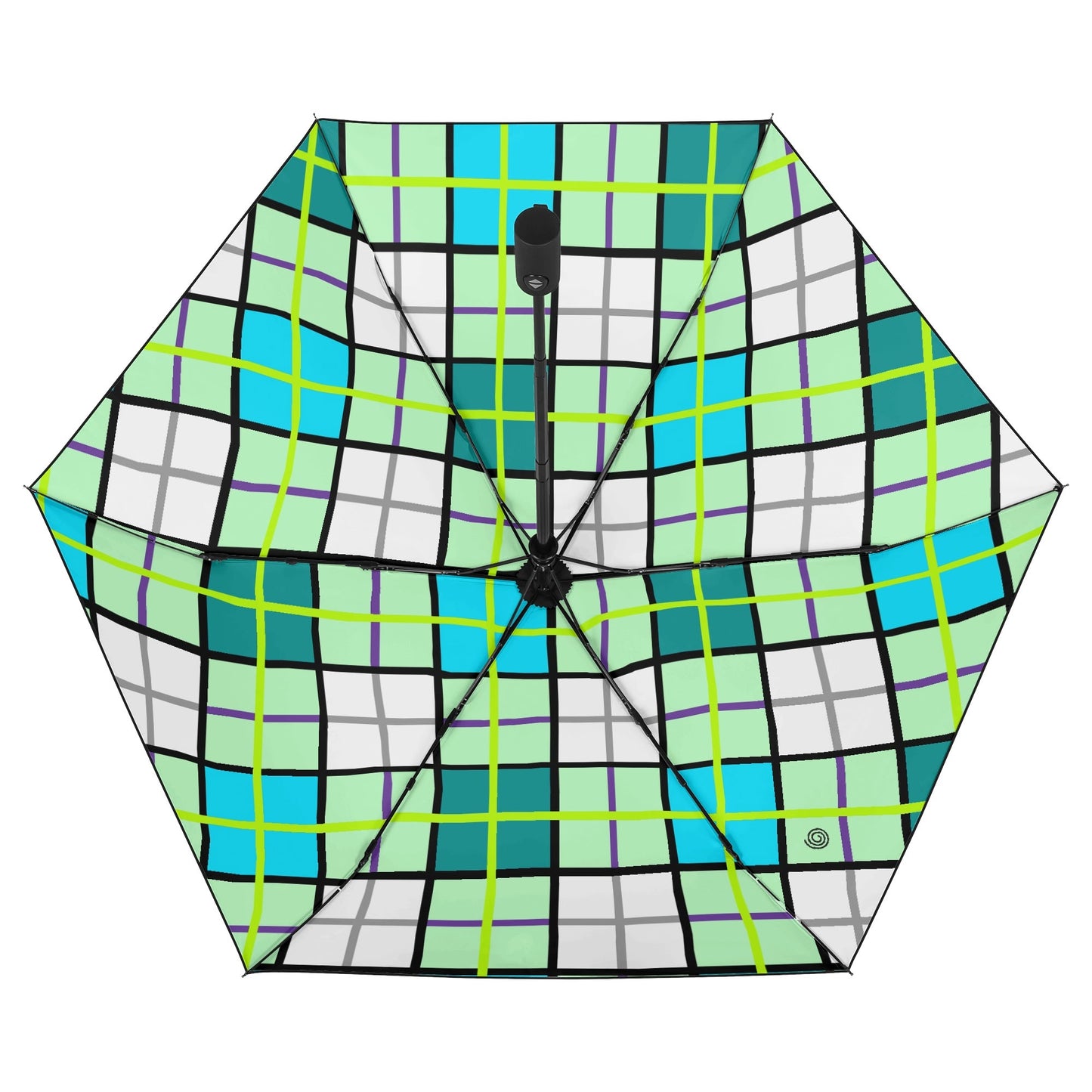 Umbrella - 'Clyde Sky Green' Tartan | Happy Tartan® - Happy Tartan