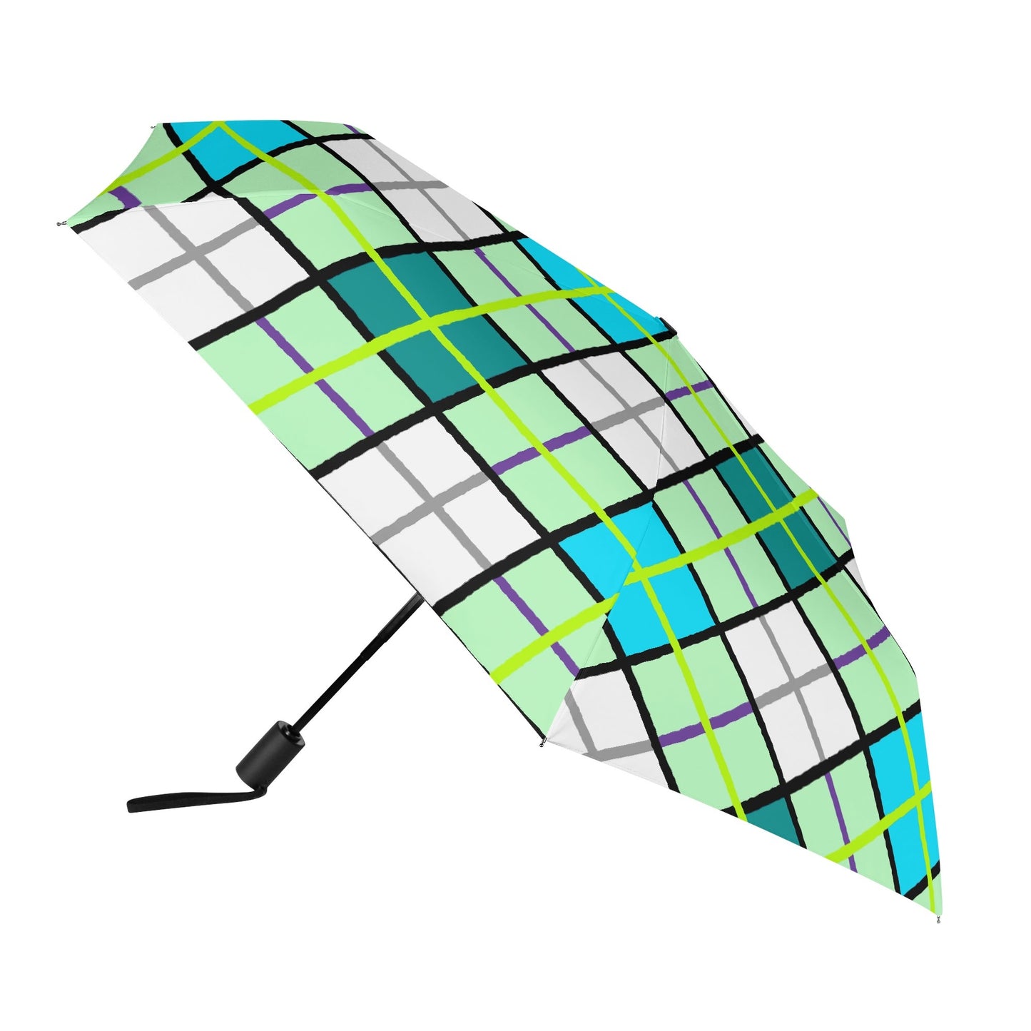 Umbrella - 'Clyde Sky Green' Tartan | Happy Tartan® - Happy Tartan