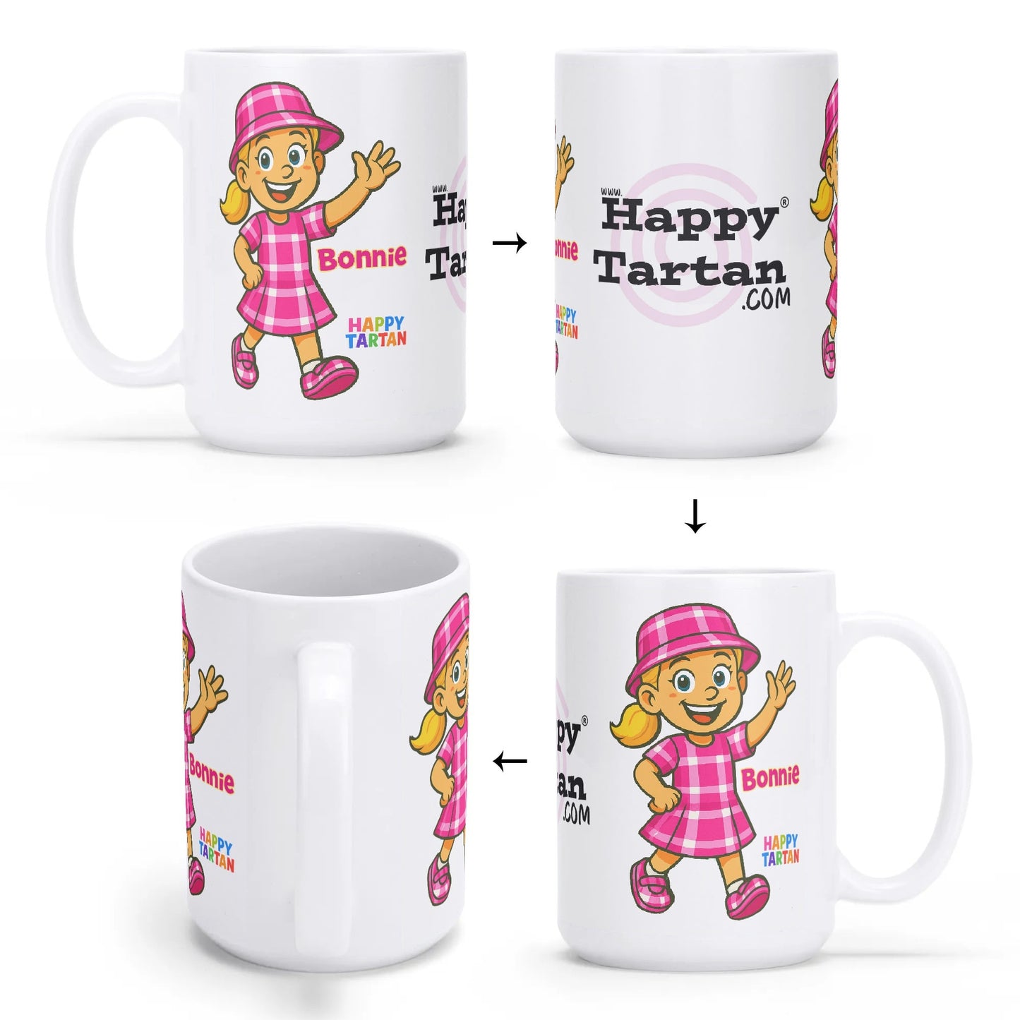 ☕ Bonnie’s Classic White Glossy Mug (15 oz)