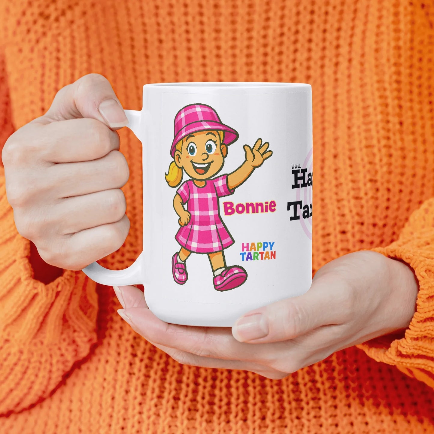 ☕ Bonnie’s Classic White Glossy Mug (15 oz)