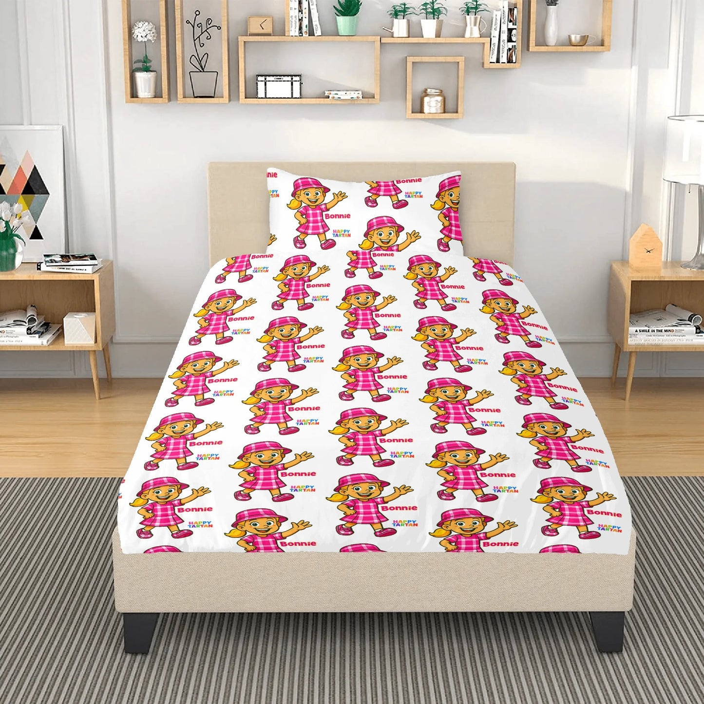 ๐๏ธ Bonnie's Custom Printed 3-Piece Bedding Set
