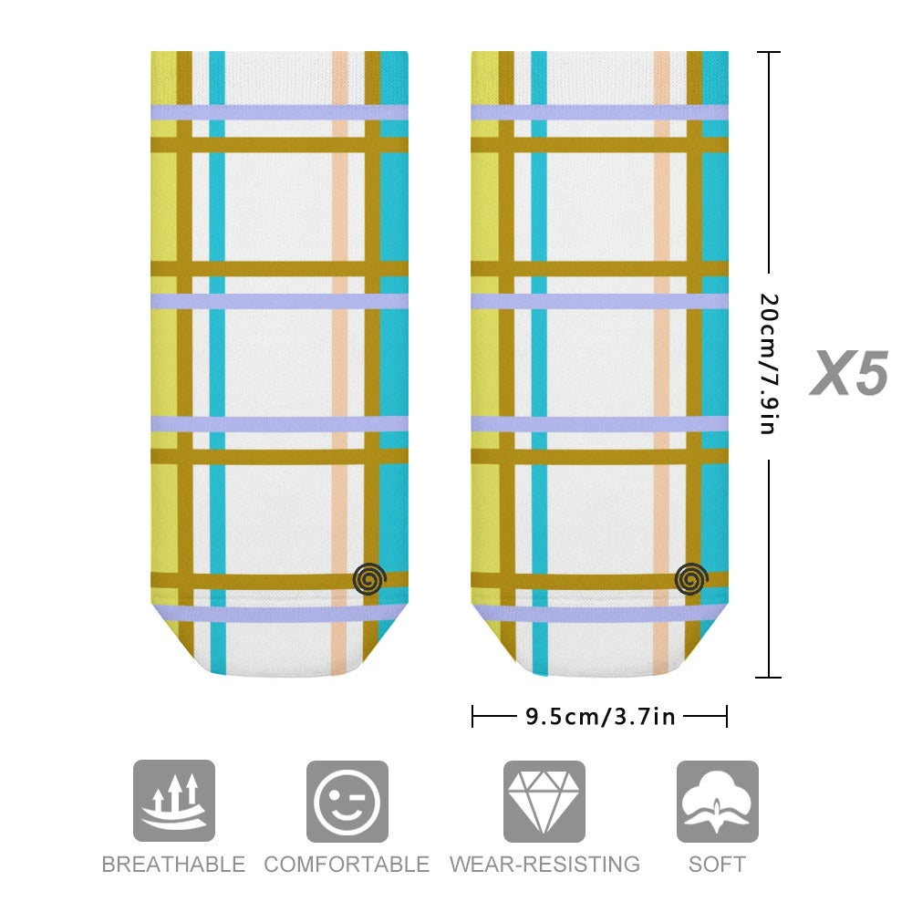 Kids Tartan Socks (5 Pairs) – 'Kingarth, Bute' | Happy Tartan® - Happy Tartan