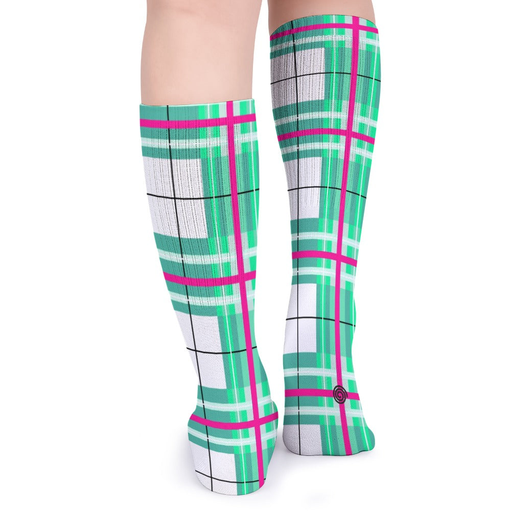 Kids Knee-Length Tartan Socks (5 Pairs) – 'Iona Sky' | Happy Tartan® - Happy Tartan