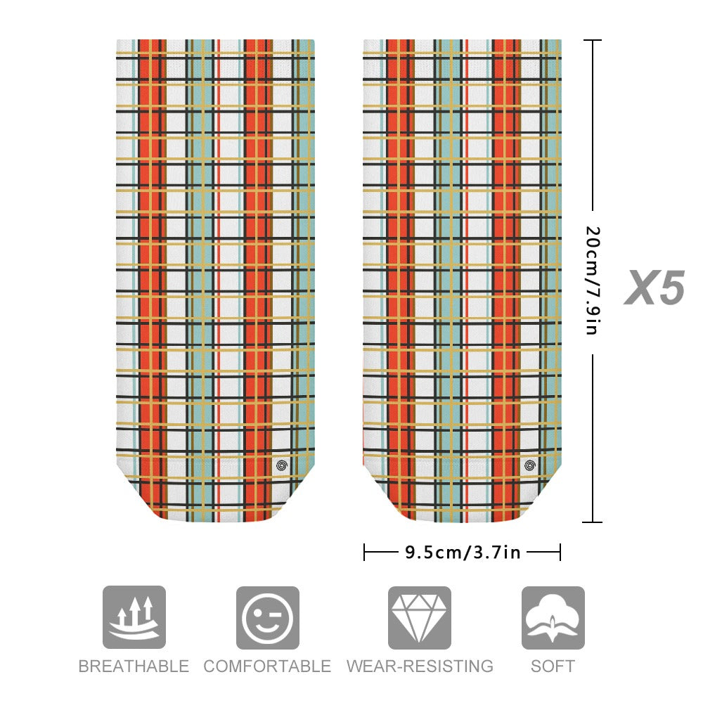 Kids Tartan Socks (5 Pairs) – 'Stravanan Bay, Bute' | Happy Tartan® - Happy Tartan
