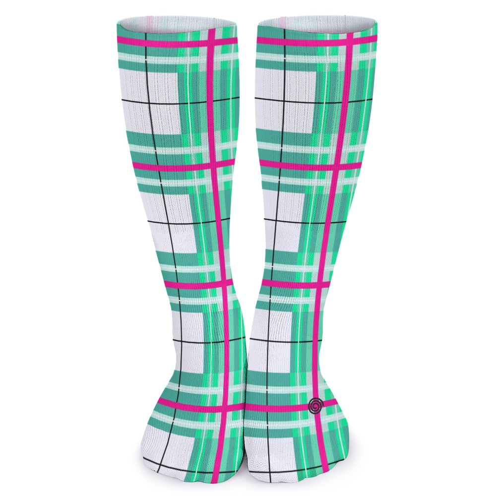 Kids Knee-Length Tartan Socks (5 Pairs) – 'Iona Sky' | Happy Tartan® - Happy Tartan