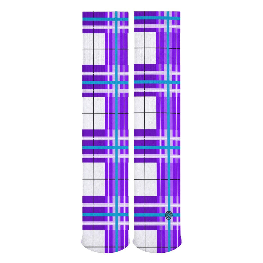 Kids Knee-Length Tartan Socks (5 Pairs) – 'Gigha Sky' | Happy Tartan® - Happy Tartan