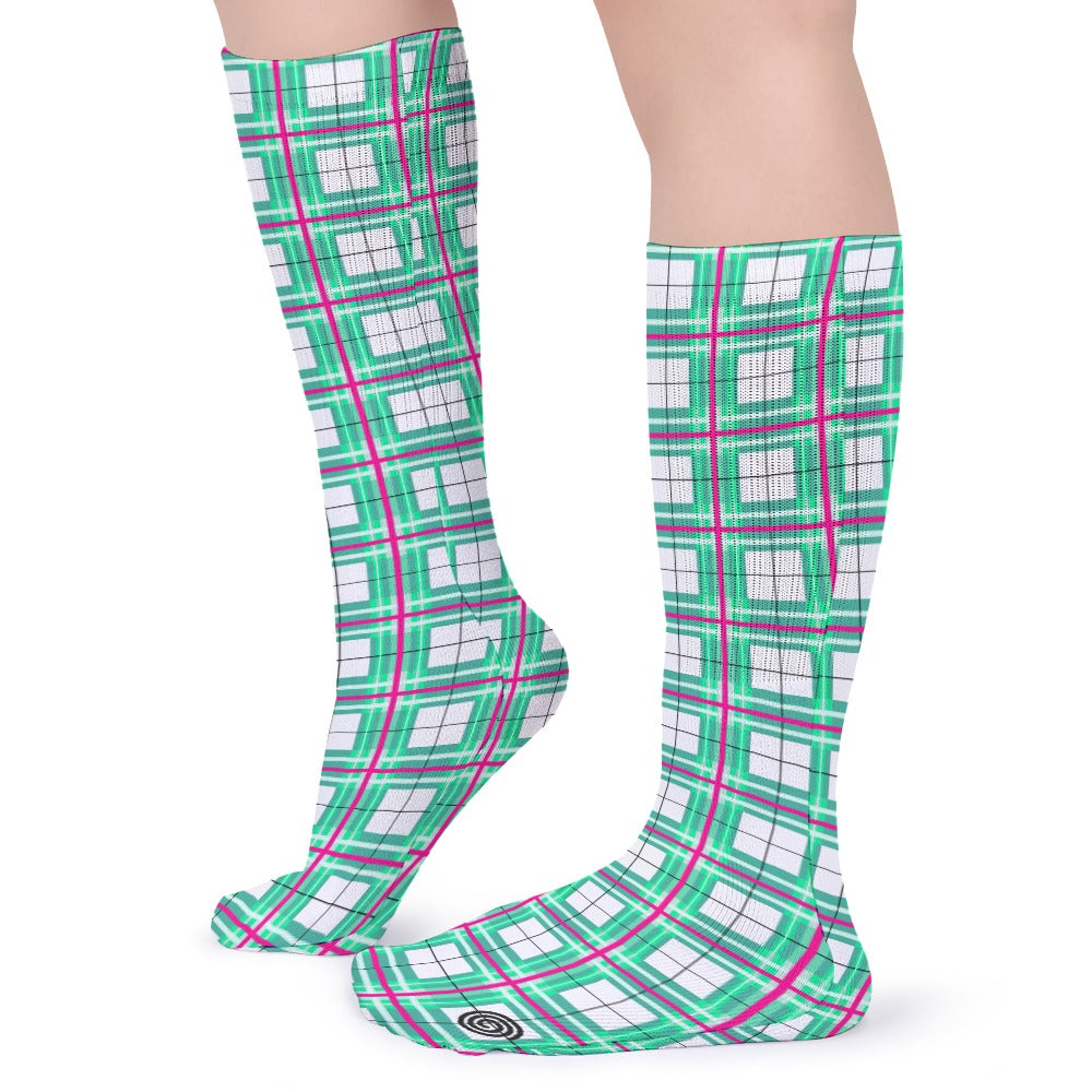 Kids Knee-Length Tartan Socks (5 Pairs) – 'Iona Sky' | Happy Tartan® - Happy Tartan