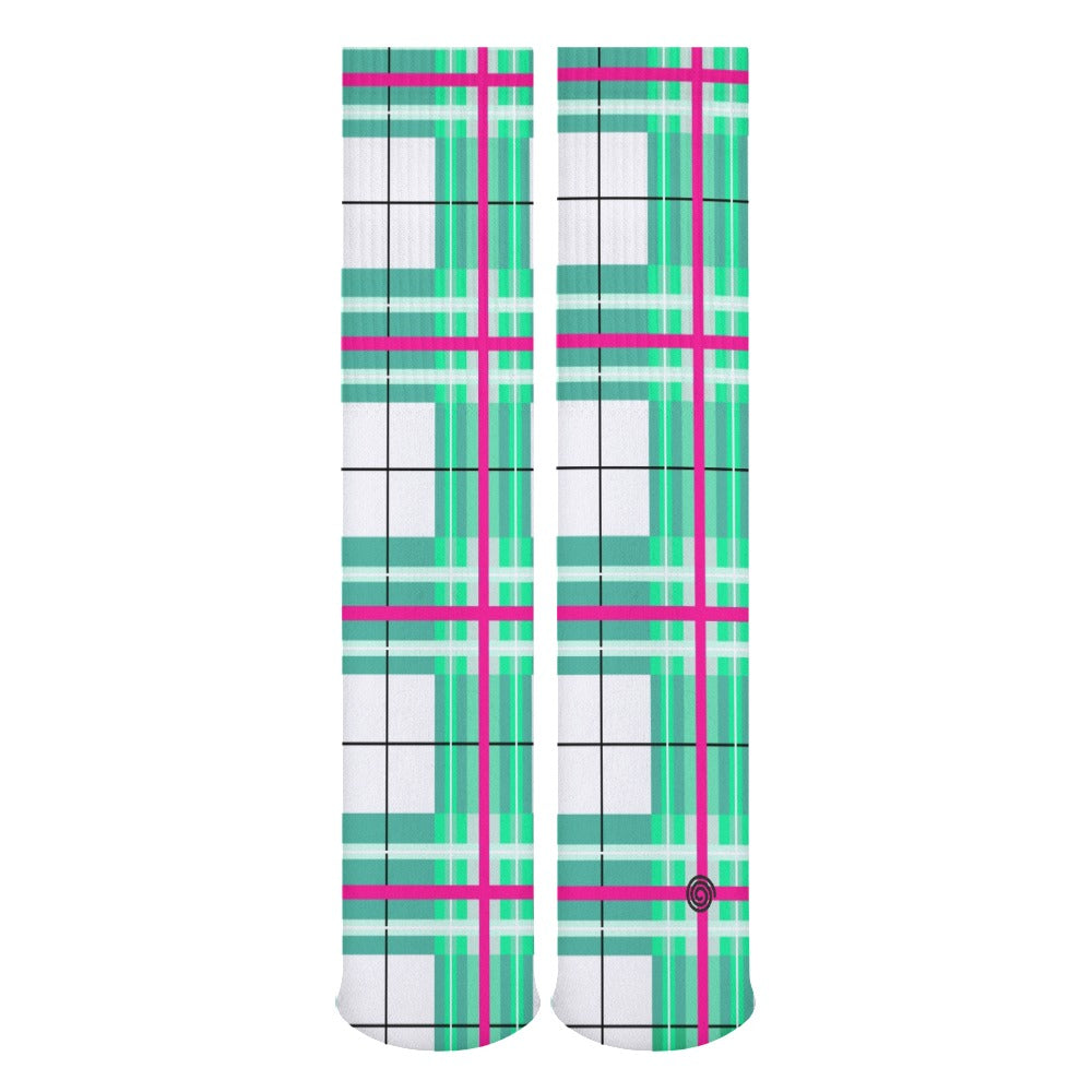 Kids Knee-Length Tartan Socks (5 Pairs) – 'Iona Sky' | Happy Tartan® - Happy Tartan